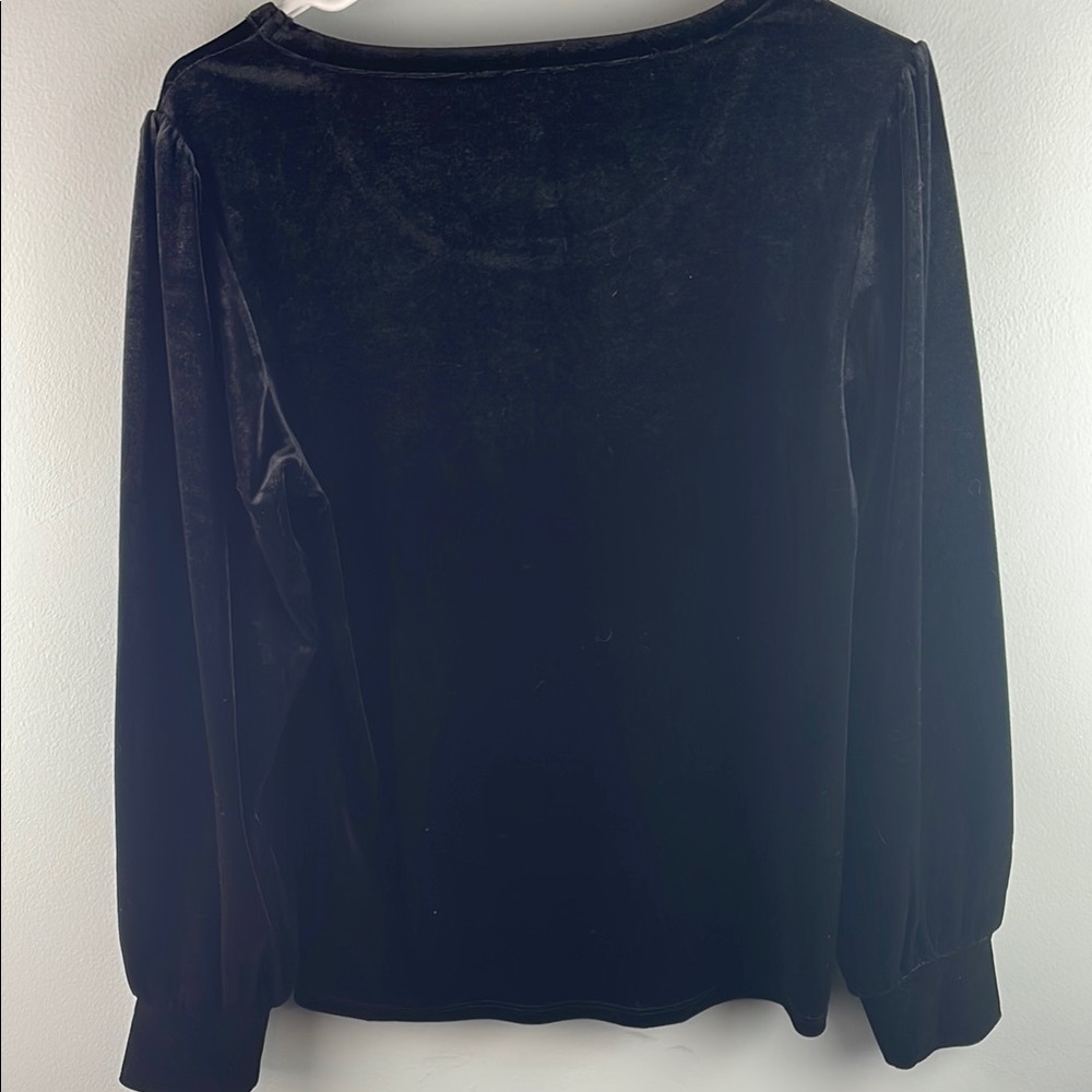 Modcloth Black Velvet Top Size M - Picture 5 of 7